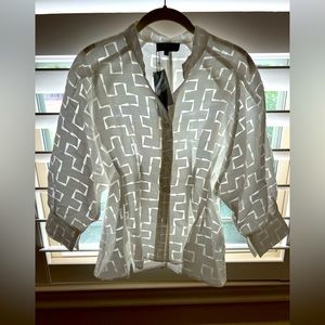 Gracia Fitted Peplum Top size small.